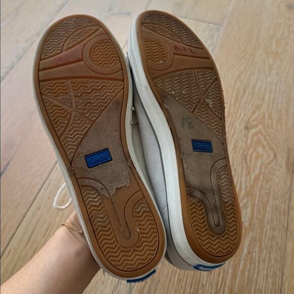 Keds Center II Sneakers in White Stripe Light Gray Size 8 Canvas - Picture 6 of 8